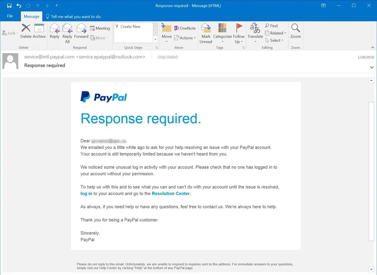 PayPal Phishing